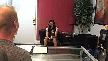 Angie chats tattoos during sexy casting interview! 😏