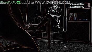 femdom queen dominates with footjob in 3d hentai scene