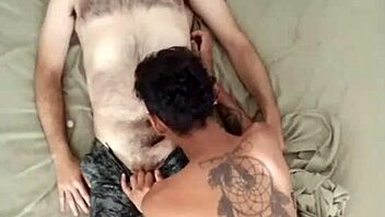Hairy Macho Gets Morning Blowjob!