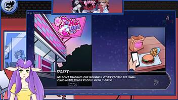 Horny bodybuilder sucks big tits in vampire night!