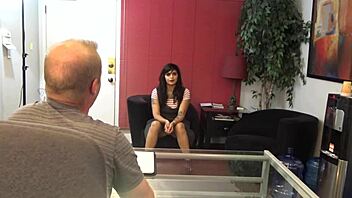 Angie chats tattoos during sexy casting interview! 😏