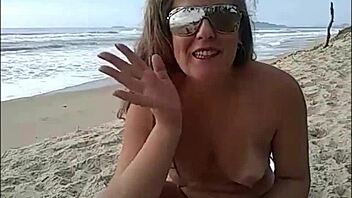 shameless brazilian amateurs go fully naked on florianopolis beaches. public exposure at its wildest.