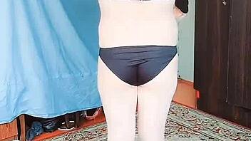 big ass white boy sissy kitty dances sexy in crossdresser style