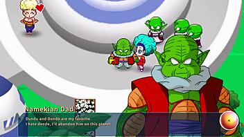 i'm exploring bulma's big tits in this adventure game with hentai elements