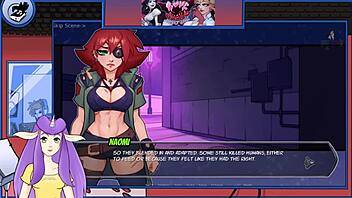 Horny bodybuilder sucks big tits in vampire night!