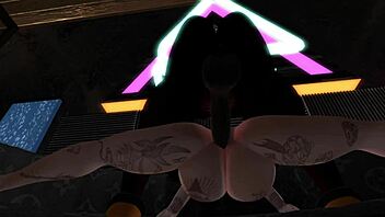 Second life black man fucks latina in nightclub 😏