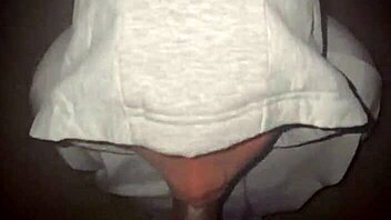 Shy teen 18+ takes huge ebony shaft in public