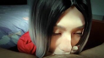 Asian Ladyboy Delivers Stunning Deepthroat in Homemade Clip. Can You Handle It?
