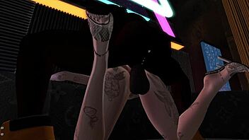 Second life black man fucks latina in nightclub 😏