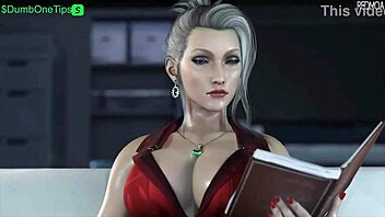 femdom queen dominates with footjob in 3d hentai scene