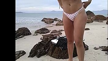 shameless brazilian amateurs go fully naked on florianopolis beaches. public exposure at its wildest.