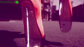 femdom queen dominates with footjob in 3d hentai scene