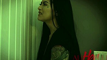 Natural tits and pierced nipples get scissored hard on Allherluv