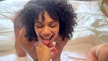 Hey, check out my italian friend calling a guy for threesome blowjob and dirty talk!