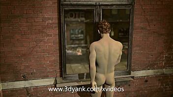 Teen pussy flashing in wild 3D exhibition! 😜