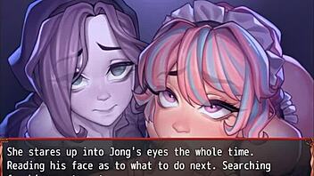 Who wins the double blowjob contest in harem world