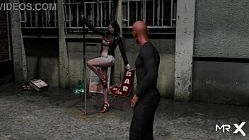 slamming cock into pussy in men's toilet hardcore