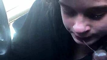 My beautiful lesbian bestfriend gives road head until she drinks it