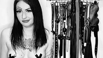 Hot video with dominatrix Nika, um, guiding me on joi and cei stuff