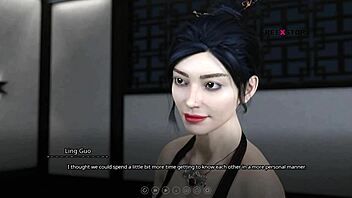 Ling and Leyala massage Atlas in The Seven Realms, turning into hot threesome sex 😏