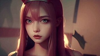 AI-generated ZeroTwo character crafted in anime style for your wildest fantasies.