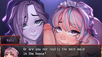 Who wins the double blowjob contest in harem world