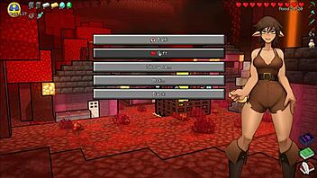 piglin gets monster cock happy ending in hornycraft parody hentai game