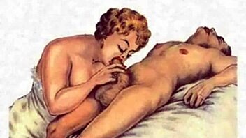 Vintage Erotic Illustration with Retro Charm