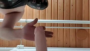 latexi69 in latex costume riding big dildo 😍 so hot and kinky with toys!