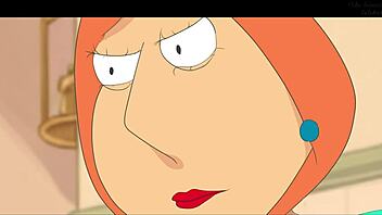 Hentai parody of Family Guy featuring Anal action