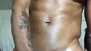 ebony guy talks shit while beating his big black cock