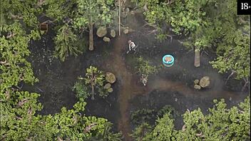 anime girl bends over for big cock lick and cumshot on ass