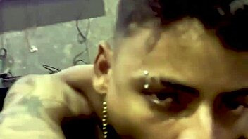 A gay blowjob scene with a well-endowed amateur