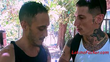 uhh, tending to my latino guy's wood out in the wild woods... ya know?