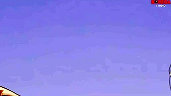 3D animated public beach scene with teen futa and stepsis