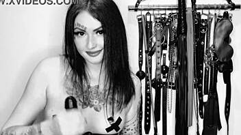 Hot video with dominatrix Nika, um, guiding me on joi and cei stuff