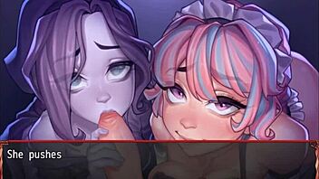 Who wins the double blowjob contest in harem world