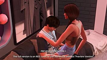 3D animated hentai with tipsy stars and naughty kissing scene