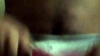 Two guys masturbate together in sister's and neighbor's panties