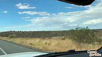 Latina Cami Strella squirts during wild public car sex with waterproof seats.