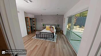 VR чукачи завареният татко проблясва тийн 18+ Мейси Мийдоуз здраво в HD екшън.