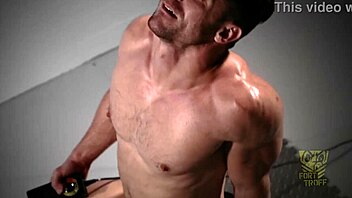 as a gay pornstar, tie me up on the rim chair for rimjob and toy fucking