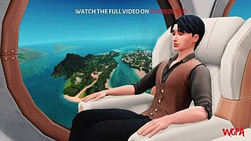 Cheating wife in animated porn: Makoto's adventures in Hawaii part 1 and 2