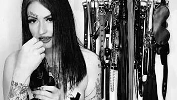 Hot video with dominatrix Nika, um, guiding me on joi and cei stuff