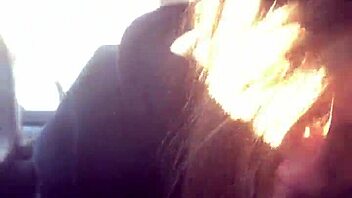 My beautiful lesbian bestfriend gives road head until she drinks it