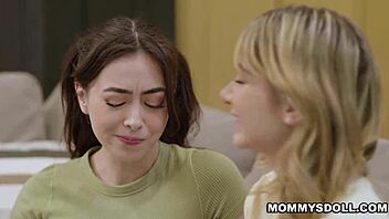 Stepdaughter Demi Hawks Joins Friend Chloe Surreal And Stepmom Serene Siren In Lesbian Muff Diving And Rimjob