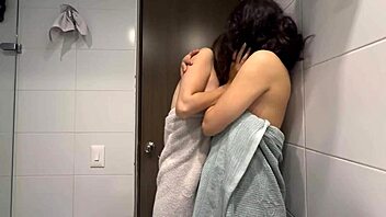 My husband cooks eggs while his stepsister helps me in the shower.