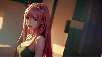 AI-generated ZeroTwo character crafted in anime style for your wildest fantasies.
