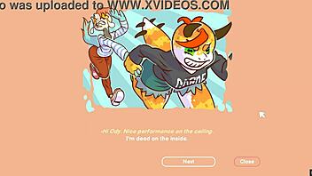 In this hentai game ep 2, the character fucks the ceiling lamp as an anal plug in the university classroom.