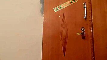 Hot gay homemade video with silk gown play.